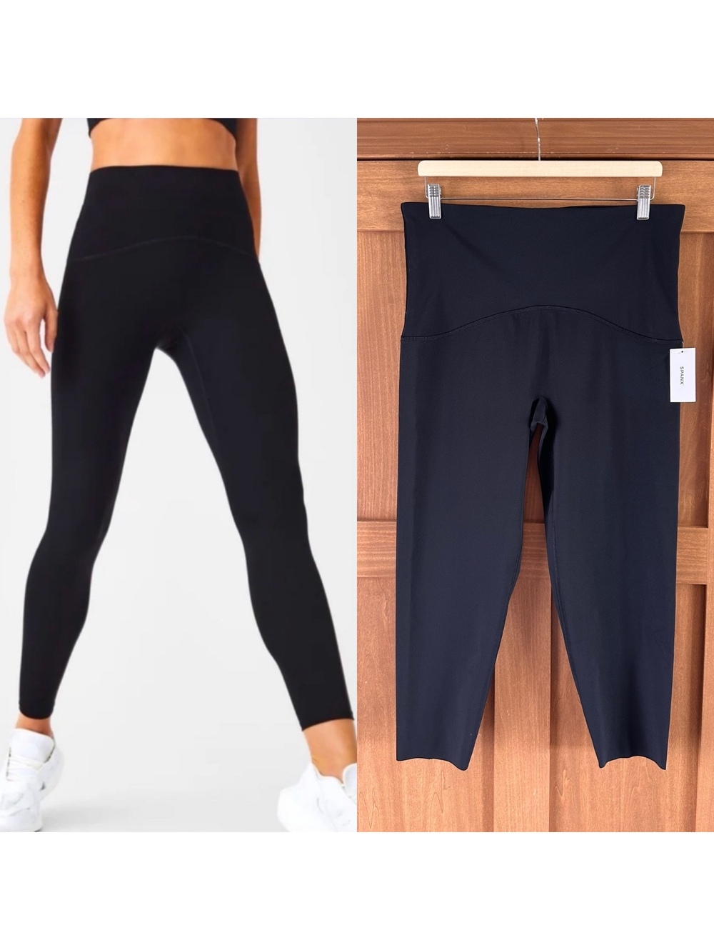 NWT SPANX Booty Boost 7/8 Length Leggings Very Black Women’s Plus size 1X 50186P